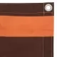 Балконски параван, оранжево и кафяво, 75x300 см, оксфорд плат