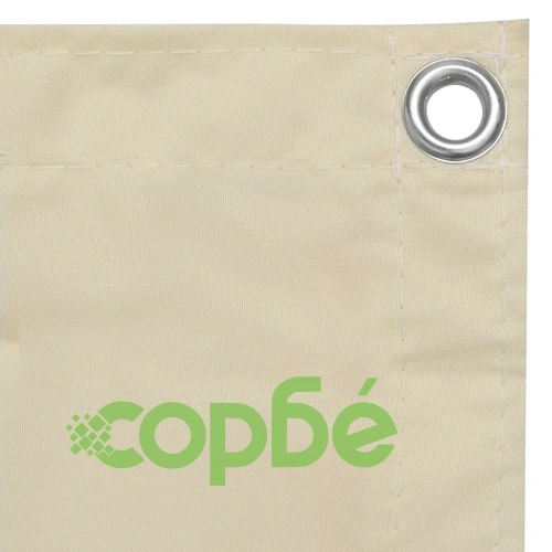 Балконски параван, кремав, 90x300 см, плат оксфорд ➤ топ цена ➤ sorbe.bg