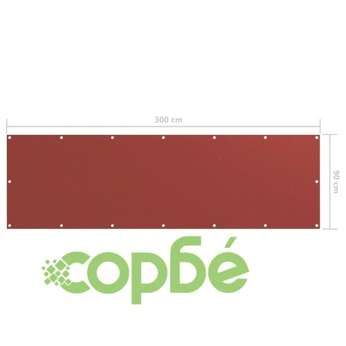 Балконски параван, теракота, 90x300 см, плат оксфорд на топ цена от sorbe.bg Балконски параван, теракота, 90x300 см, плат оксфорд ➤ топ цена ➤ sorbe.bg