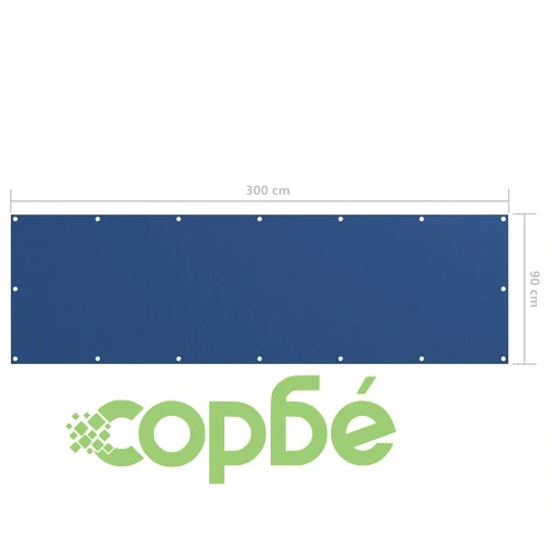 Балконски параван, син, 90x300 см, оксфорд плат ➤ топ цена ➤ sorbe.bg