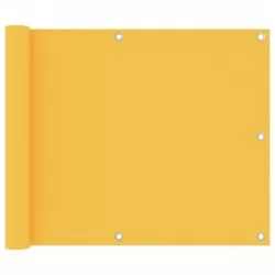 Балконски параван, жълт, 75x400 см, оксфорд плат