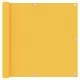Балконски параван, жълт, 90x500 см, оксфорд плат