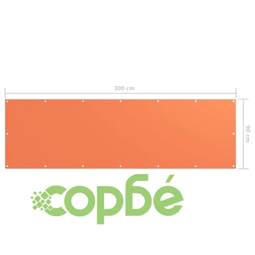 Балконски параван, оранжев, 90x300 см, оксфорд плат ➤ топ цена ➤ sorbe.bg