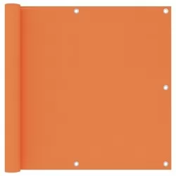 Балконски параван, оранжев, 90x500 см, оксфорд плат