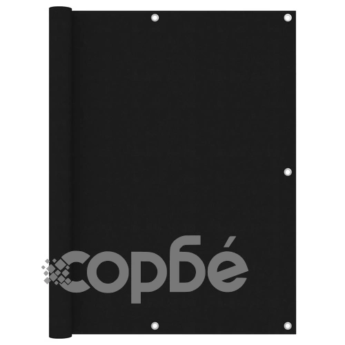 Балконски параван, черен, 120x500 см, оксфорд плат ➤ топ цена ➤ sorbe.bg