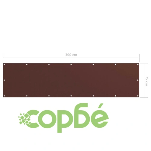 Балконски параван, кафяв, 75x300 см, плат оксфорд на топ цена от sorbe.bg Балконски параван, кафяв, 75x300 см, плат оксфорд ➤ топ цена ➤ sorbe.bg