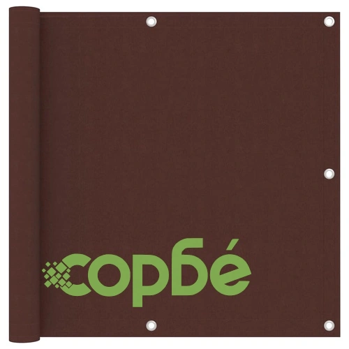 Балконски параван, кафяв, 90x500 см, оксфорд плат ➤ топ цена ➤ sorbe.bg