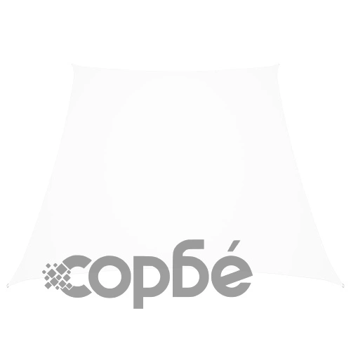 Платно-сенник, Оксфорд текстил, трапец, 3/4x3 м, бял ➤ топ цена ➤ sorbe.bg