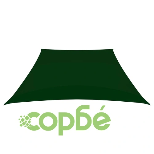 Платно-сенник, Оксфорд текстил, трапец, 2/4x3 м, тъмнозелено ➤ топ цена ➤ sorbe.bg
