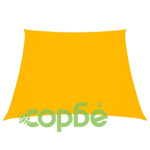 Платно-сенник, Оксфорд текстил, трапец, 2/4x3 м, жълто ➤ топ цена ➤ sorbe.bg