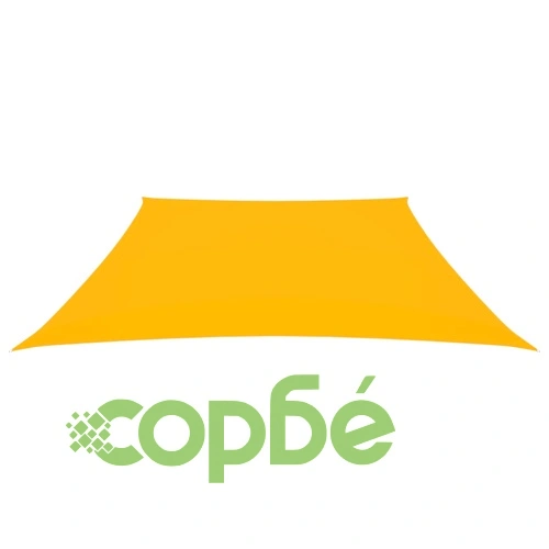 Платно-сенник, Оксфорд текстил, трапец, 3/5x4 м, жълто ➤ топ цена ➤ sorbe.bg