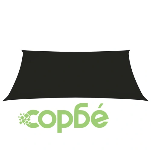 Платно-сенник, Оксфорд текстил, трапец, 3/5x4 м, черно ➤ топ цена ➤ sorbe.bg