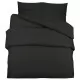 Комплект спално бельо, черно, 140x200 см, памук