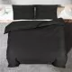 Комплект спално бельо, черно, 140x200 см, памук