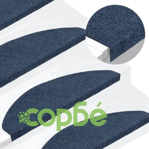 Самозалепващи стелки за стъпала, 15 бр, 65x22,5x3,5 см, сини ➤ топ цена ➤ sorbe.bg