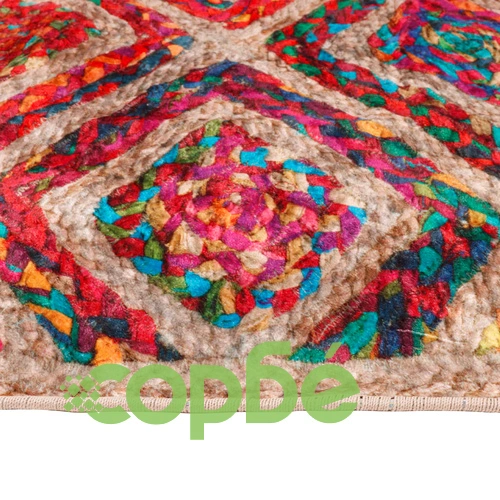 Перящ се килим многоцветен 190x300 см противоплъзгащ ➤ топ цена ➤ sorbe.bg