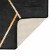 Перящ се килим, черно и златисто, 160x230 см, противоплъзгащ