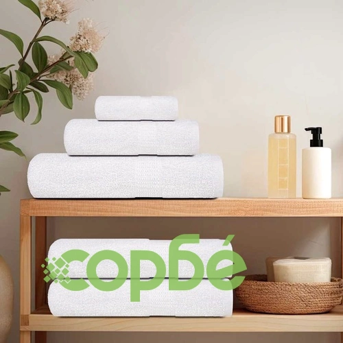 Кърпи за сауна 10 бр бели 80x200 см 360 gsm 100% памук ➤ топ цена ➤ sorbe.bg