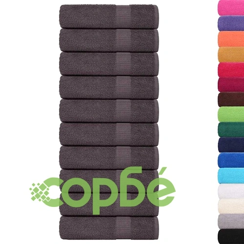 Кърпи за ръце 50 бр антрацит 50x100 см 360 gsm 100% памук ➤ топ цена ➤ sorbe.bg