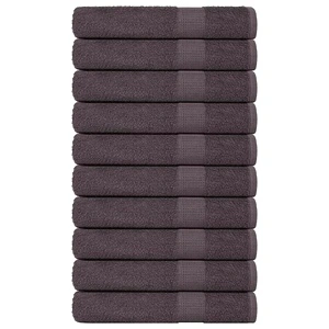 Кърпи за сауна 10 бр антрацит 80x200 см 360 gsm 100% памук