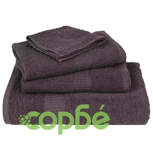 Кърпи за сауна 10 бр антрацит 80x200 см 360 gsm 100% памук ➤ топ цена ➤ sorbe.bg