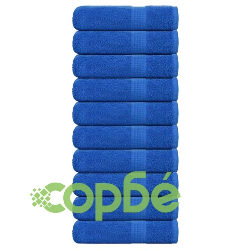 Кърпи за баня 10 бр сини 70x140 см 360 gsm 100% памук ➤ топ цена ➤ sorbe.bg