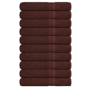 Кърпи 10 бр кафяви 100x200 см 360 gsm 100% памук