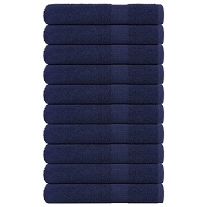 Кърпи за сауна 10 бр нейви сини 80x200 см 360 gsm 100% памук