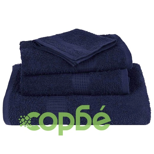 Кърпи за сауна 10 бр нейви сини 80x200 см 360 gsm 100% памук ➤ топ цена ➤ sorbe.bg