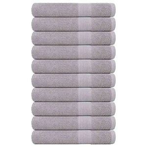 Кърпи за сауна 10 бр сиви 80x200 см 360 gsm 100% памук