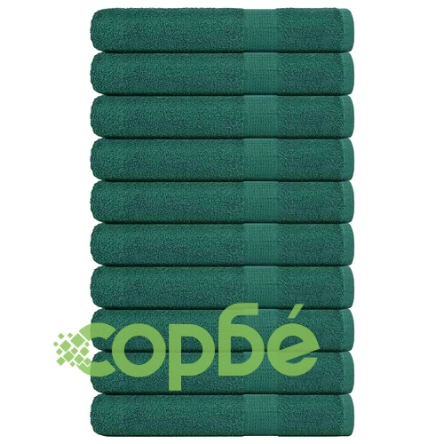 Кърпи 10 бр зелени 100x200 см 360 gsm 100% памук ➤ топ цена ➤ sorbe.bg