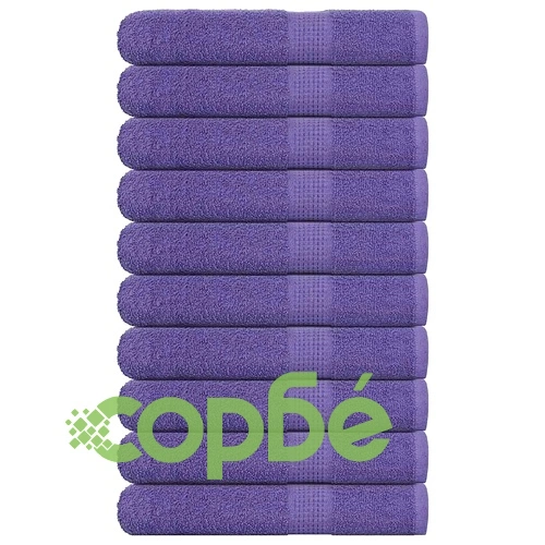 Кърпи 10 бр лилави 100x200 см 360 gsm 100% памук ➤ топ цена ➤ sorbe.bg