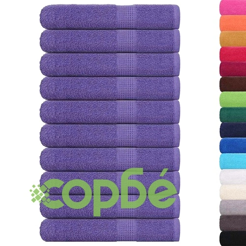 Кърпи 10 бр лилави 100x200 см 360 gsm 100% памук ➤ топ цена ➤ sorbe.bg