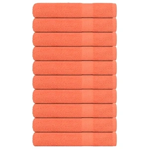 Кърпи за сауна 10 бр оранжеви 80x200 см 360 gsm 100% памук