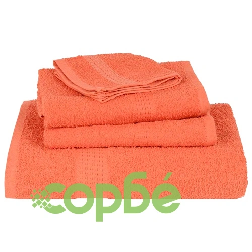 Кърпи за сауна 10 бр оранжеви 80x200 см 360 gsm 100% памук ➤ топ цена ➤ sorbe.bg