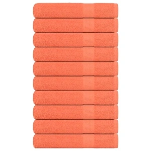 Кърпи 10 бр оранжеви 100x200 см 360 gsm 100% памук
