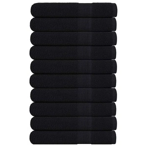 Кърпи за сауна 10 бр черни 80x200 см 360 gsm 100% памук