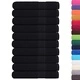 Кърпи за сауна 10 бр черни 80x200 см 360 gsm 100% памук