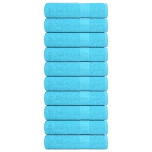Кърпи за баня 10 бр тюркоаз 100x150 см 360 gsm 100% памук