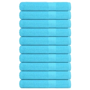 Кърпи за сауна 10 бр тюркоаз 80x200 см 360 gsm 100% памук