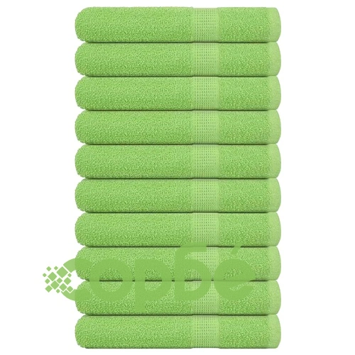 Кърпи за сауна 10 бр ябълковозелени 80x200см 360 gsm 100% памук ➤ топ цена ➤ sorbe.bg