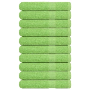 Кърпи 10 бр ябълковозелени 100x200 см 600 gsm 100% памук