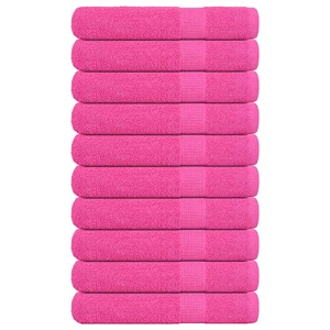 Кърпи 10 бр розови 100x200 см 360 gsm 100% памук