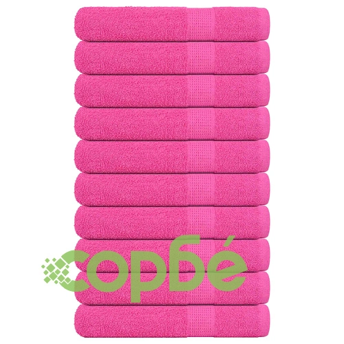 Кърпи 10 бр розови 100x200 см 360 gsm 100% памук ➤ топ цена ➤ sorbe.bg