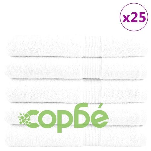 Премиум кърпи за сауна SOLUND 25 бр бели 80x200 см 600 gsm ➤ топ цена ➤ sorbe.bg