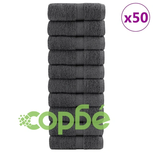 Премиум кърпи за гости SOLUND 50 бр антрацит 30x50 см 600 gsm ➤ топ цена ➤ sorbe.bg