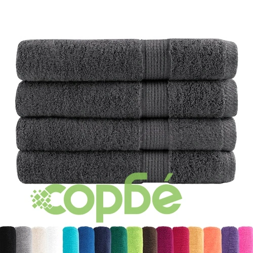 Премиум сауна кърпи SOLUND 4 бр антрацит 80x200 см 600 gsm ➤ топ цена ➤ sorbe.bg