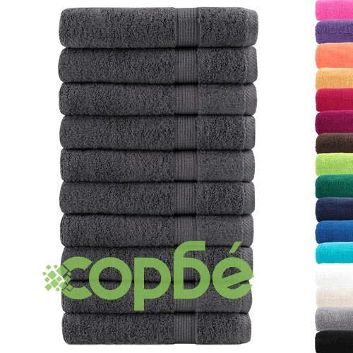 Премиум сауна кърпи SOLUND 10 бр антрацит 80x200 см 600 gsm ➤ топ цена ➤ sorbe.bg