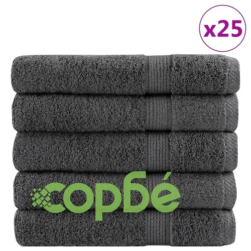 Премиум сауна кърпи SOLUND 25 бр антрацит 80x200 см 600 gsm ➤ топ цена ➤ sorbe.bg