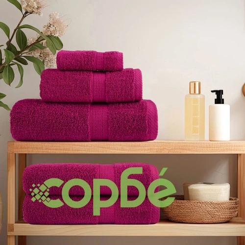 Премиум хавлиени кърпи SOLUND 4 бр бордо 100x150 см 600 gsm ➤ топ цена ➤ sorbe.bg